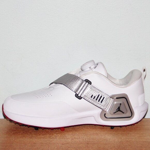 Jordan Air Rev Golf Shoes Mens 7 Wide White Metallic Silver Red main image 7